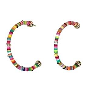 Kendra Scott Multicolor Hoop Earrings NWOT Gift Pouch Statement Jewelry